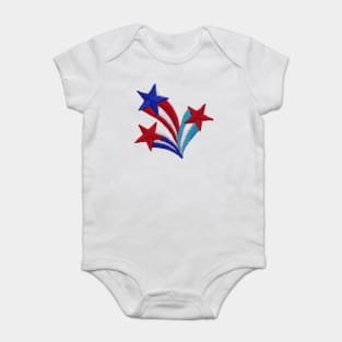 Embroidery American Stars Baby Bodysuit